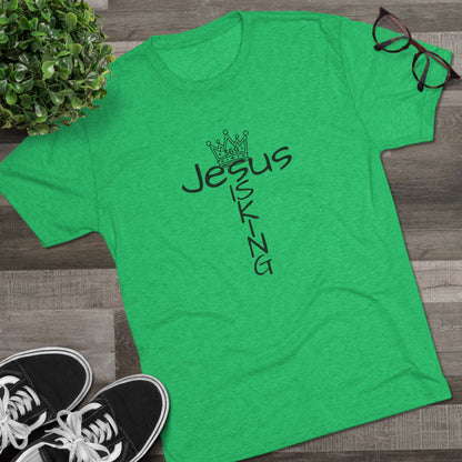 369Fab* Jesus is King , FREEDOM, Uni. Tri blend T-Shirt