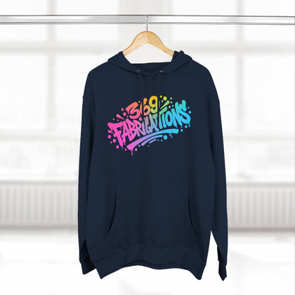 369Fab* 369Fabrications, Colorful Graffiti Fleece Hoodie for Cozy Vibes