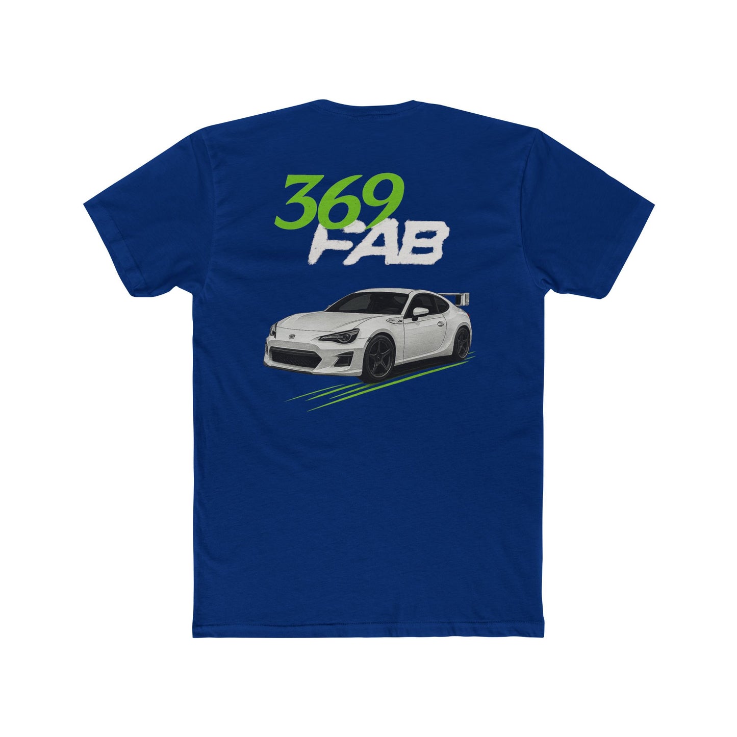369Fab* W.G. Stylish Uni. Cotton Crew Tee with 369 FAB Car Design, Casual Car Enthusiast Tee