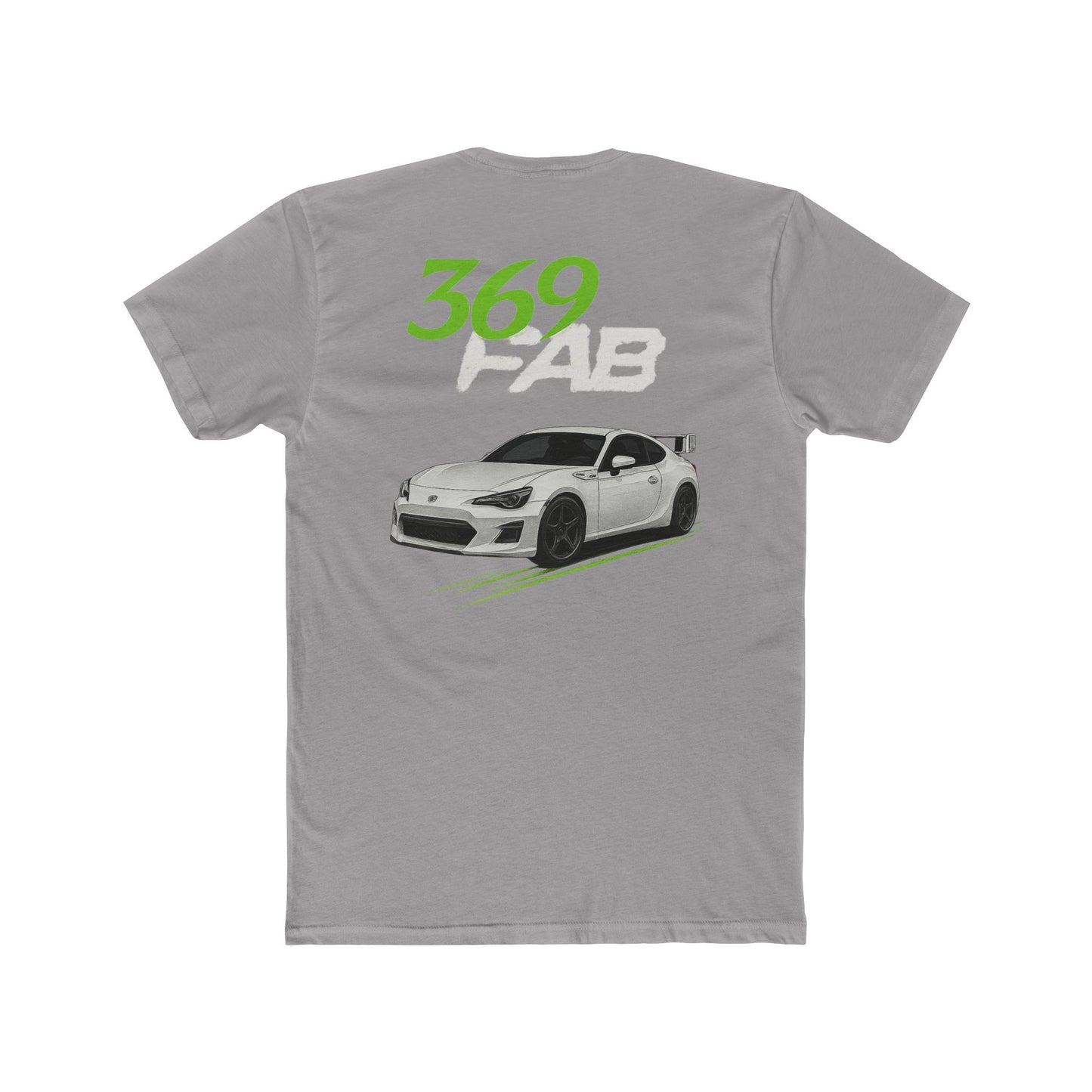 369Fab* W.G. Stylish Uni. Cotton Crew Tee with 369 FAB Car Design, Casual Car Enthusiast Tee
