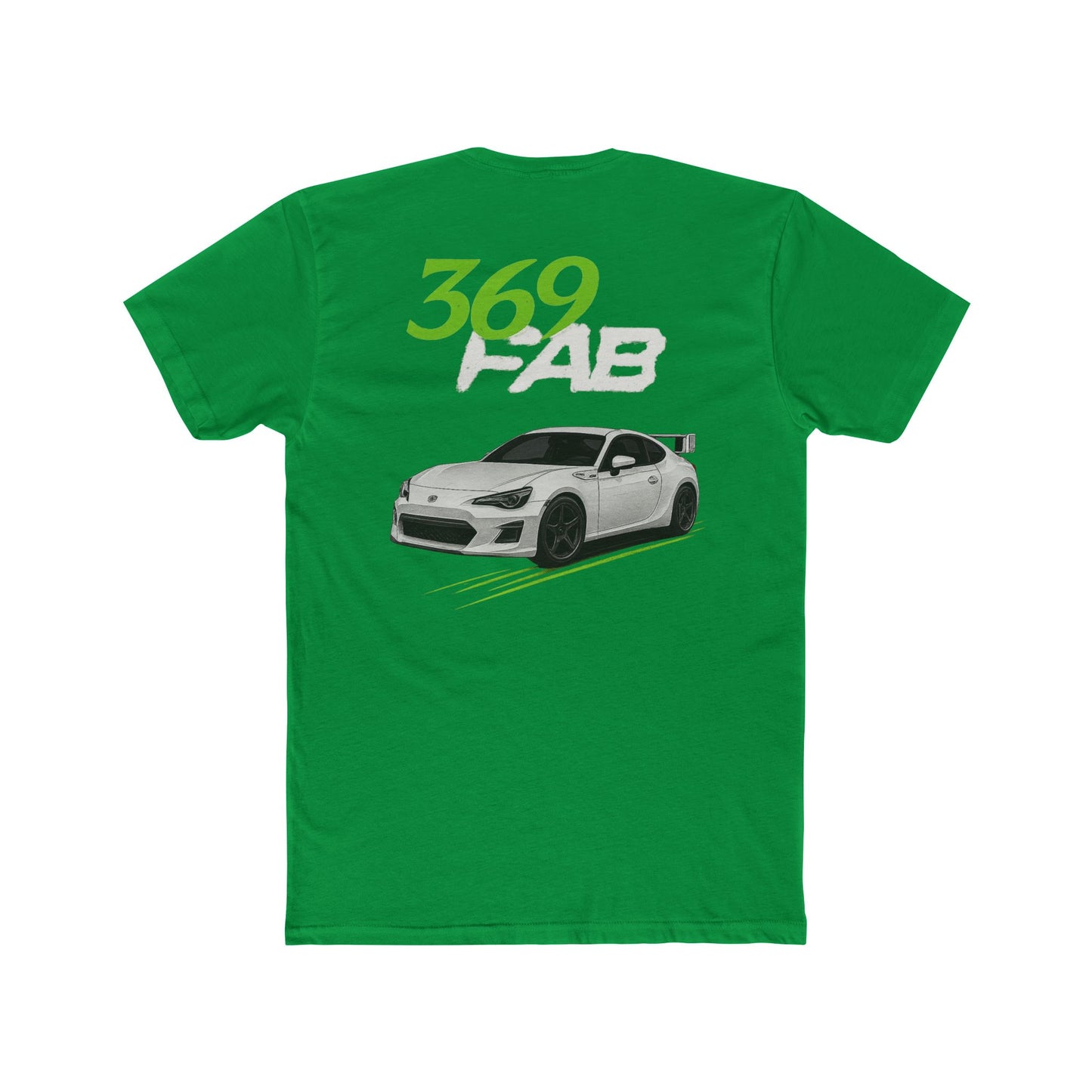 369Fab* W.G. Stylish Uni. Cotton Crew Tee with 369 FAB Car Design, Casual Car Enthusiast Tee