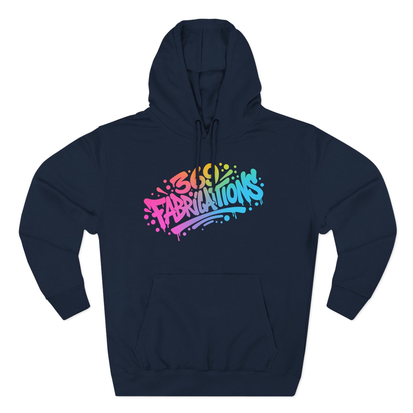 369Fab* 369Fabrications, Colorful Graffiti Fleece Hoodie for Cozy Vibes