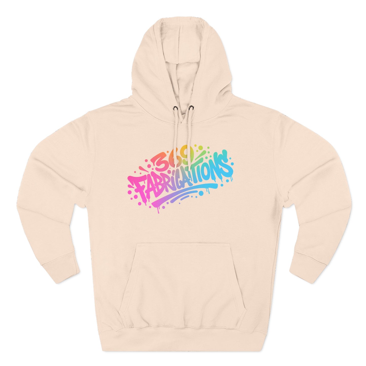 369Fab* 369Fabrications, Colorful Graffiti Fleece Hoodie for Cozy Vibes
