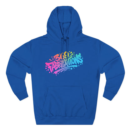 369Fab* 369Fabrications, Colorful Graffiti Fleece Hoodie for Cozy Vibes