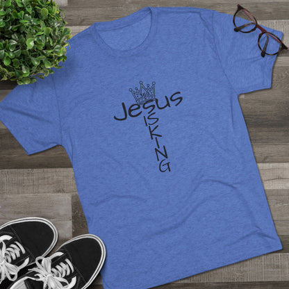 369Fab* Jesus is King , FREEDOM, Uni. Tri blend T-Shirt