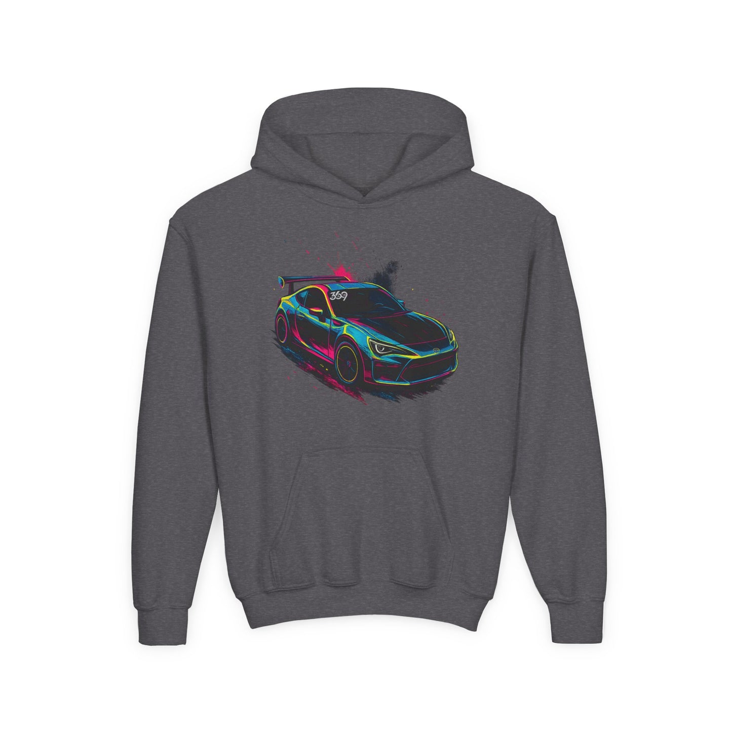 369Fab* Limited Edition FR-S Splash, Vibrant Car Graphic Youth Hoodie