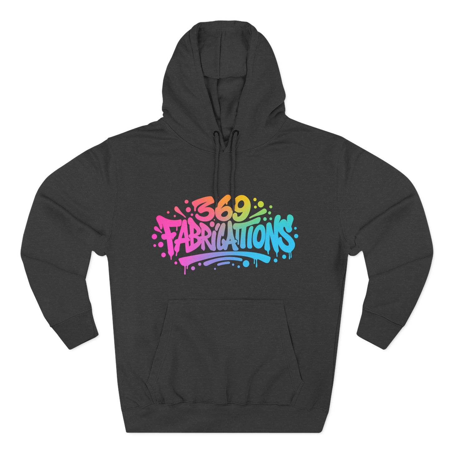 369Fab* Graffiti Splash, Three-Panel Fleece Hoodie