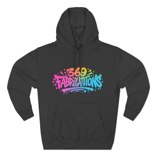 369Fab* Graffiti Splash, Three-Panel Fleece Hoodie