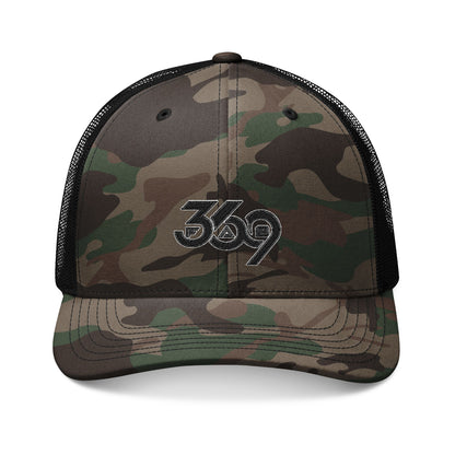 369Fab* W. logo, Stylish Camouflage Trucker Hat
