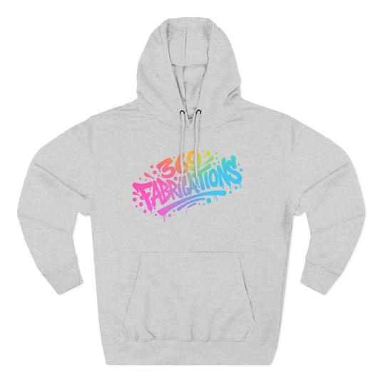 369Fab* 369Fabrications, Colorful Graffiti Fleece Hoodie for Cozy Vibes