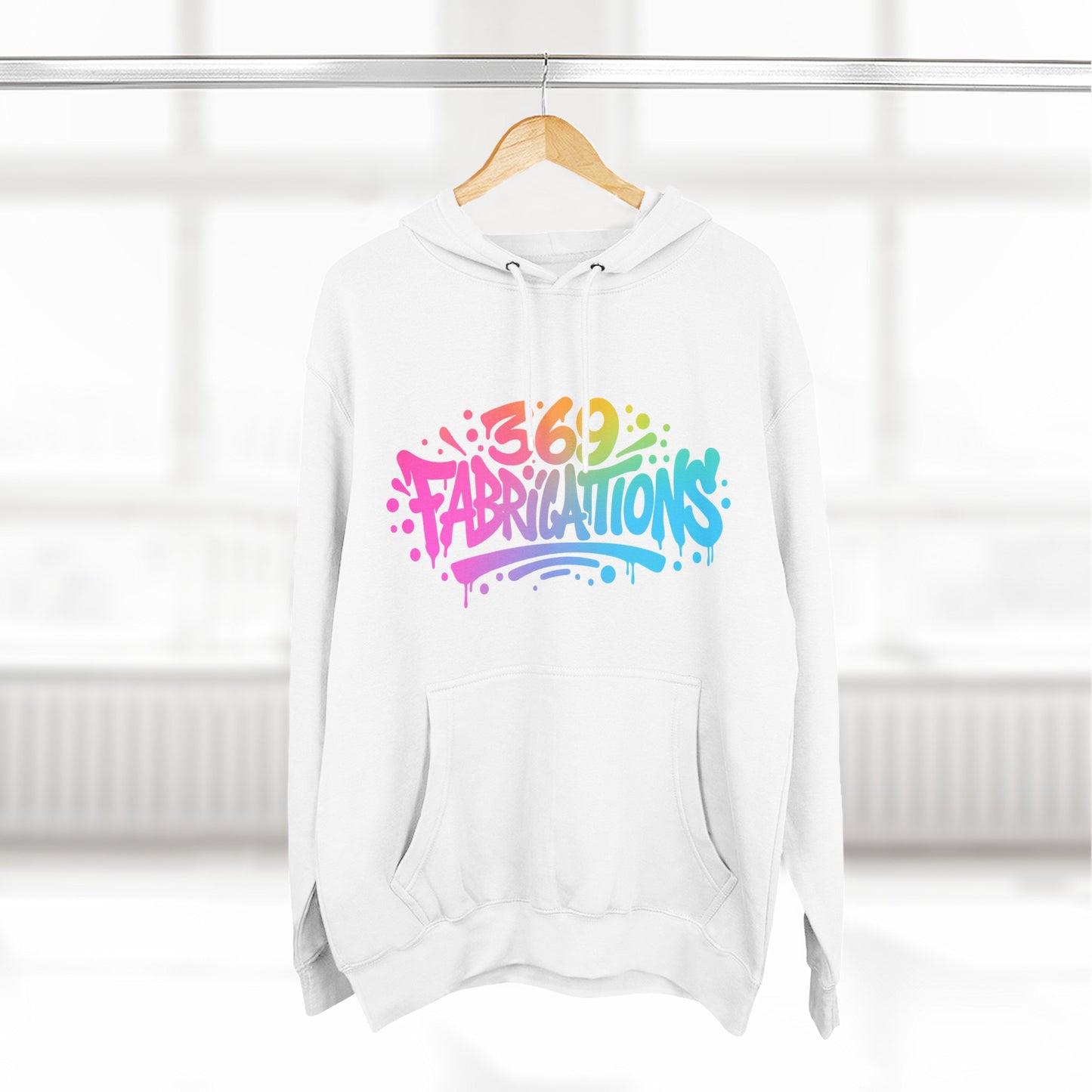 369Fab* Graffiti Splash, Three-Panel Fleece Hoodie