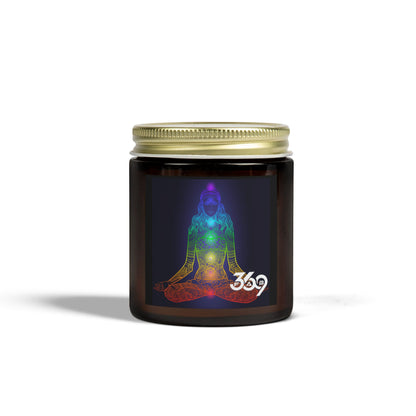 369Fab* W. Logo, Chakra Scented Candles, Coconut Apricot Wax (4oz, 9oz)