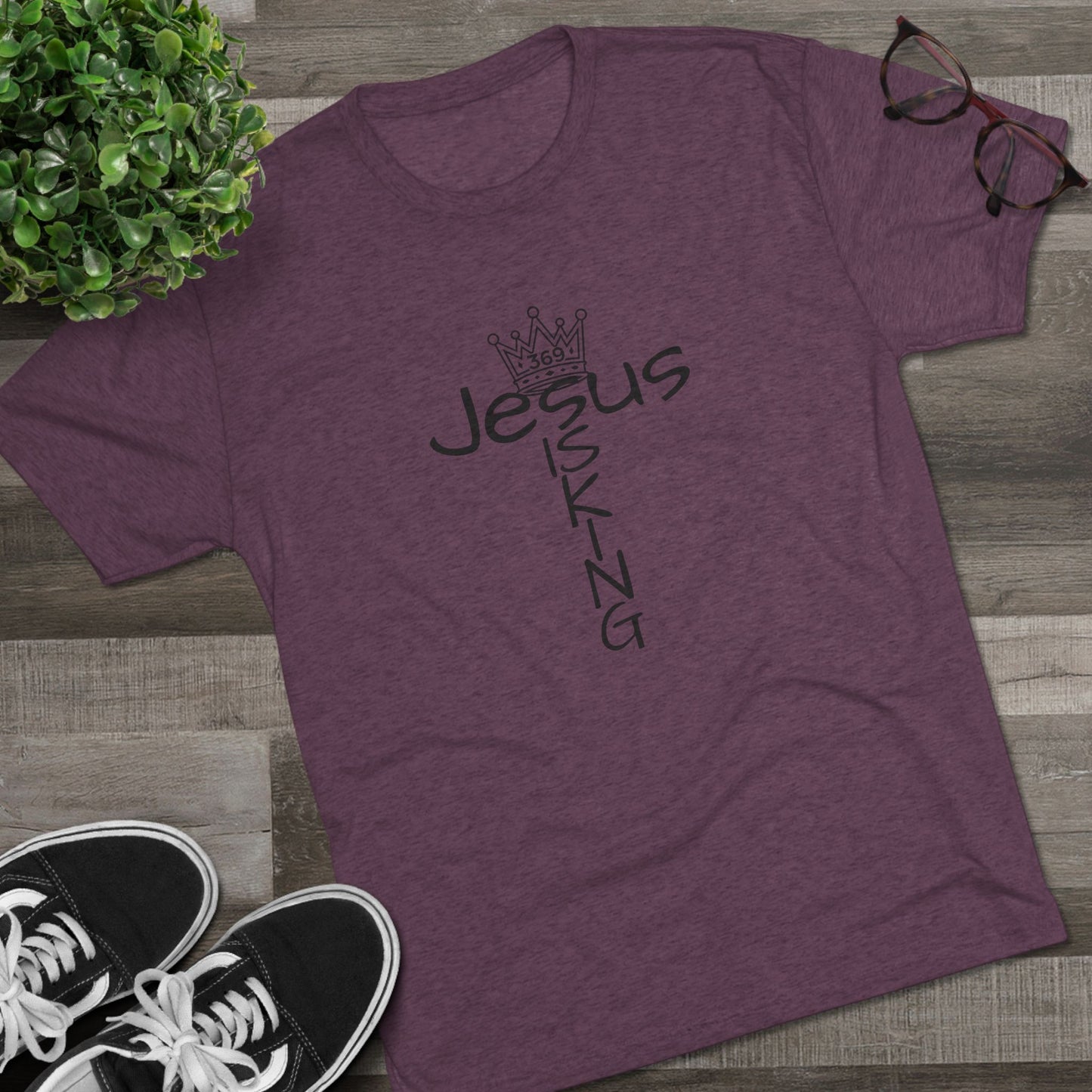 369Fab* Jesus is King , FREEDOM, Uni. Tri blend T-Shirt