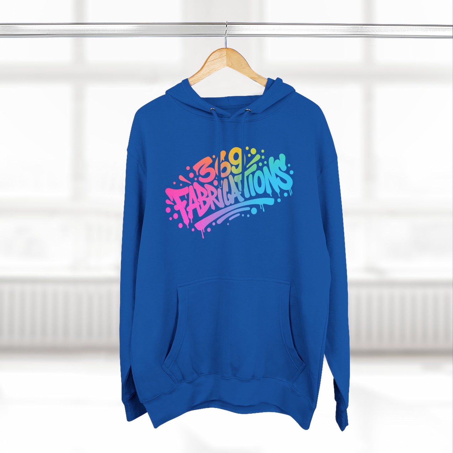 369Fab* 369Fabrications, Colorful Graffiti Fleece Hoodie for Cozy Vibes