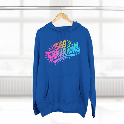 369Fab* 369Fabrications, Colorful Graffiti Fleece Hoodie for Cozy Vibes