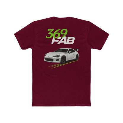 369Fab* W.G. Stylish Uni. Cotton Crew Tee with 369 FAB Car Design, Casual Car Enthusiast Tee