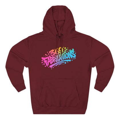 369Fab* 369Fabrications, Colorful Graffiti Fleece Hoodie for Cozy Vibes