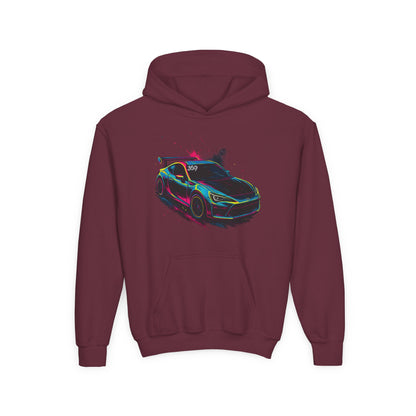 369Fab* Limited Edition FR-S Splash, Vibrant Car Graphic Youth Hoodie