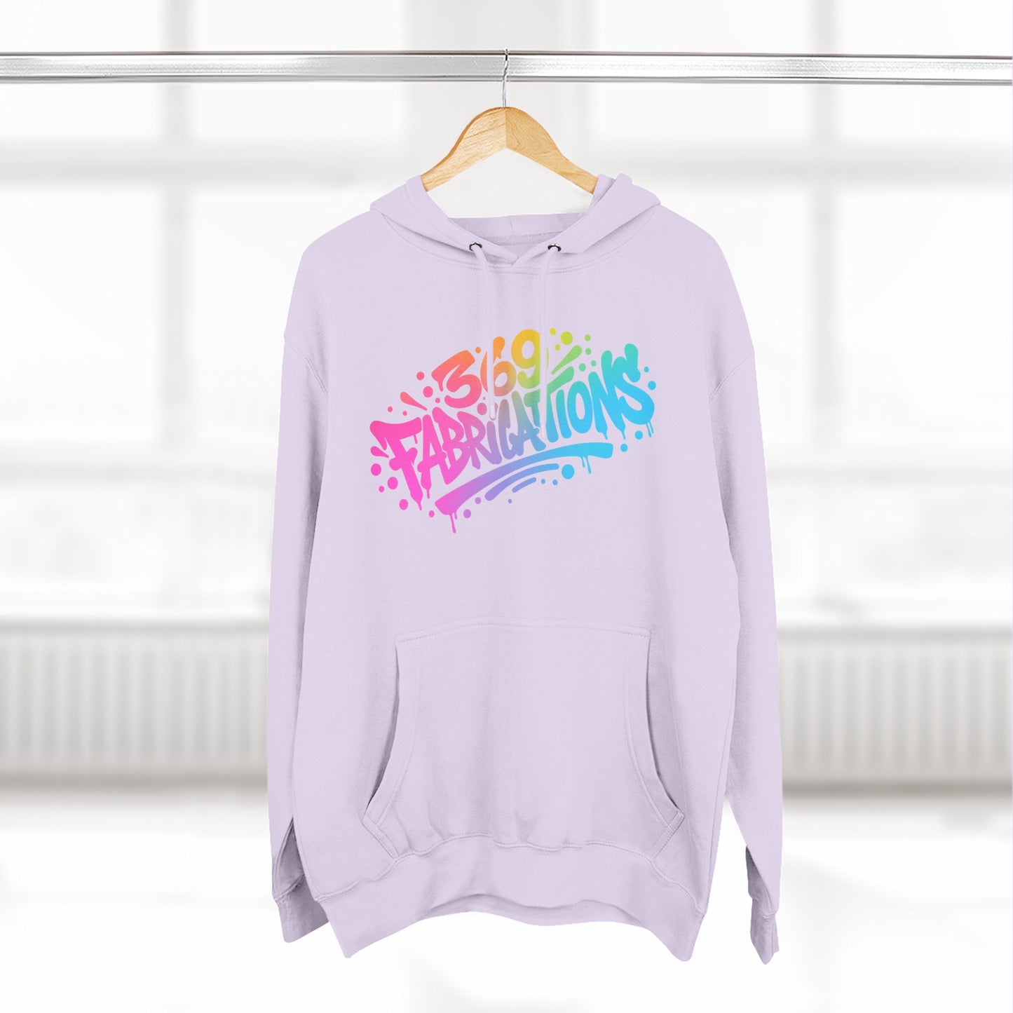 369Fab* 369Fabrications, Colorful Graffiti Fleece Hoodie for Cozy Vibes