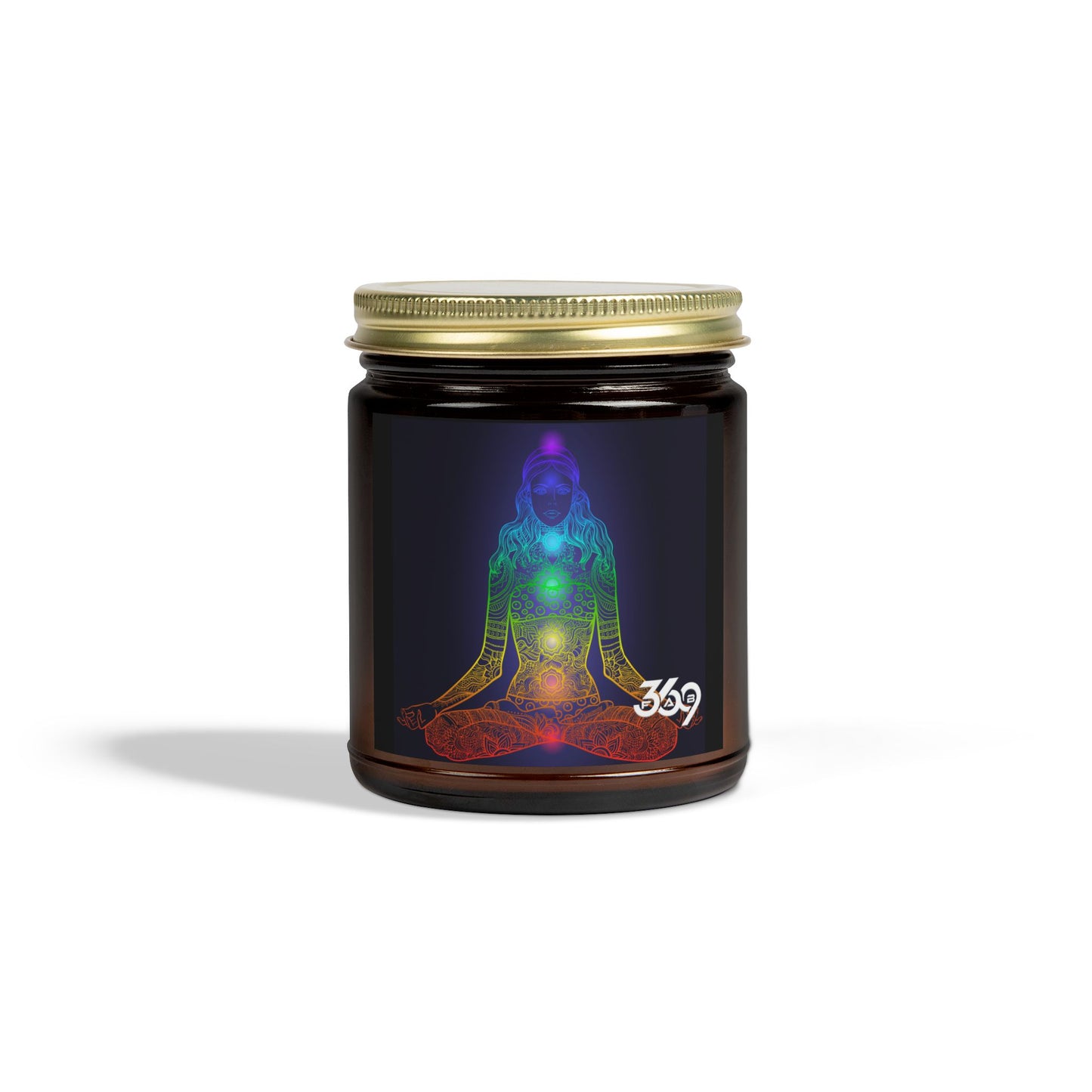 369Fab* W. Logo, Chakra Scented Candles, Coconut Apricot Wax (4oz, 9oz)