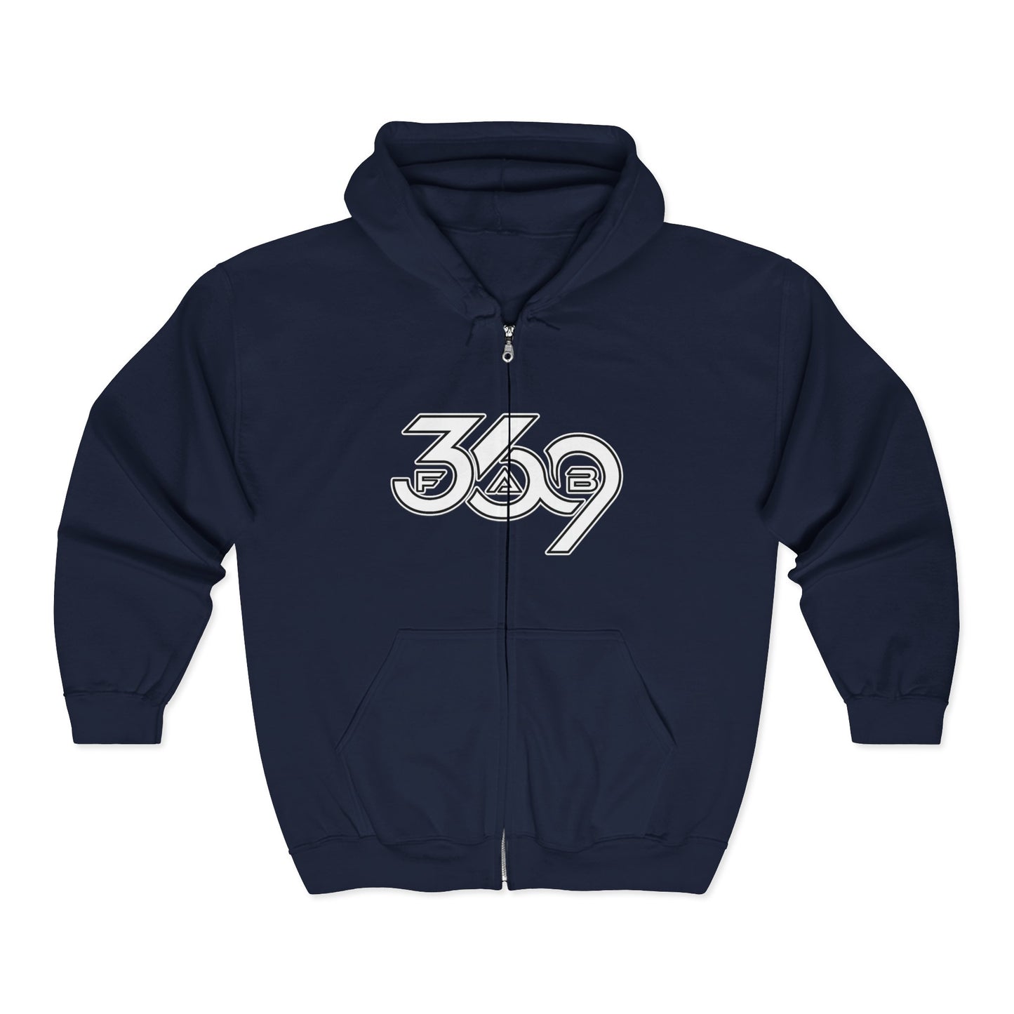369Fab* W. Logo, Unisex Heavy Blend™ Full Zip Hooded Sweatshirt