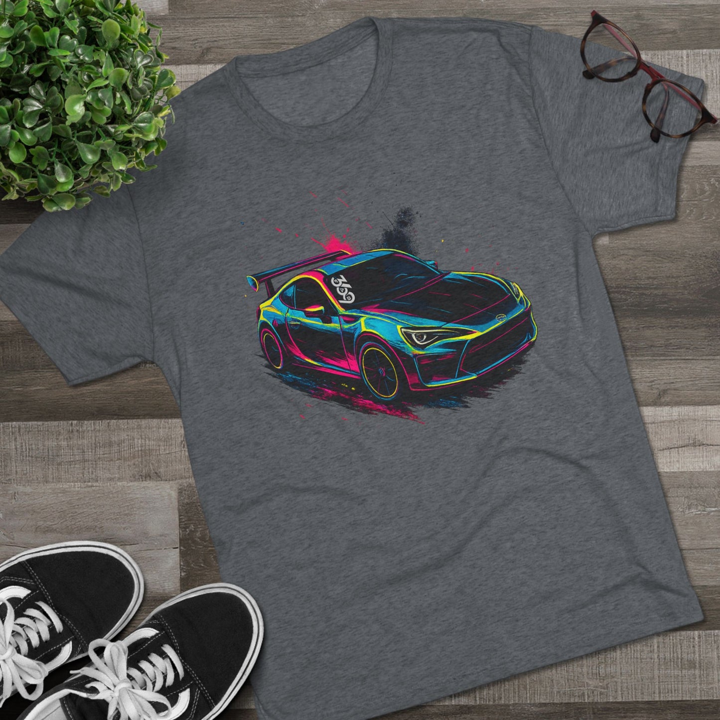 369Fab* Limited Edition FR-S Splash, Uni. Tri blend T-Shirt for Car Enthusiasts