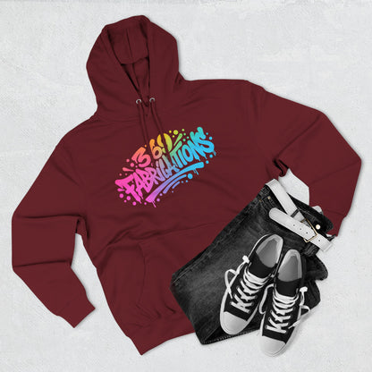 369Fab* 369Fabrications, Colorful Graffiti Fleece Hoodie for Cozy Vibes