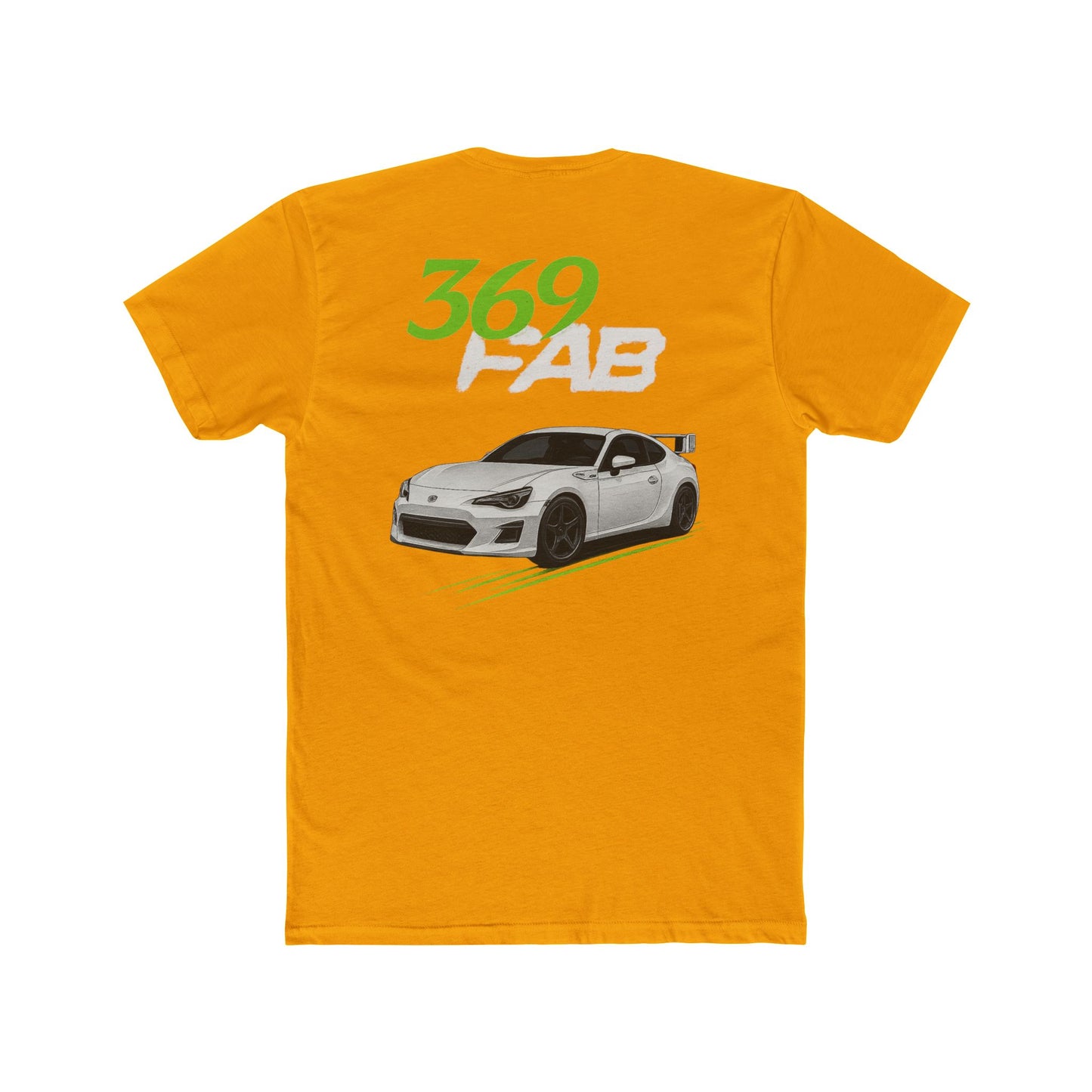 369Fab* W.G. Stylish Uni. Cotton Crew Tee with 369 FAB Car Design, Casual Car Enthusiast Tee