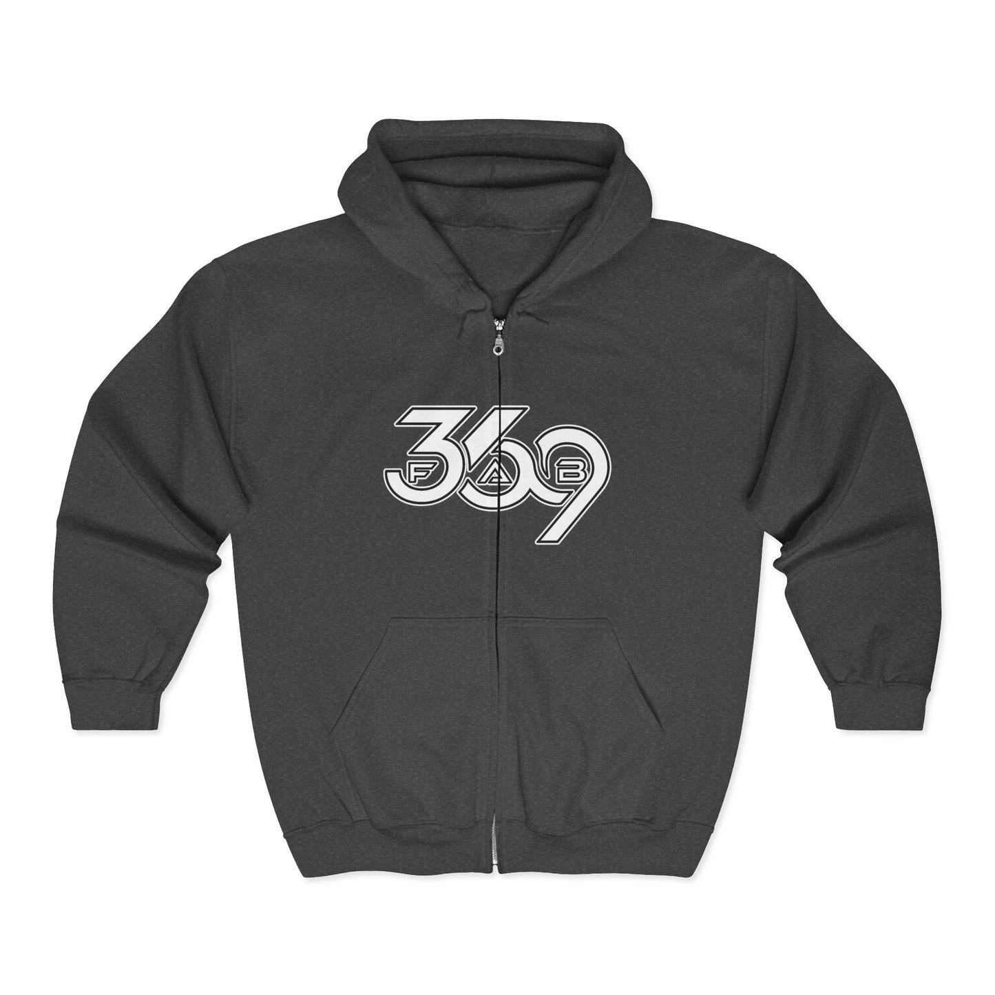 369Fab* W. Logo, Unisex Heavy Blend™ Full Zip Hooded Sweatshirt