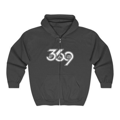 369Fab* W. Logo, Unisex Heavy Blend™ Full Zip Hooded Sweatshirt